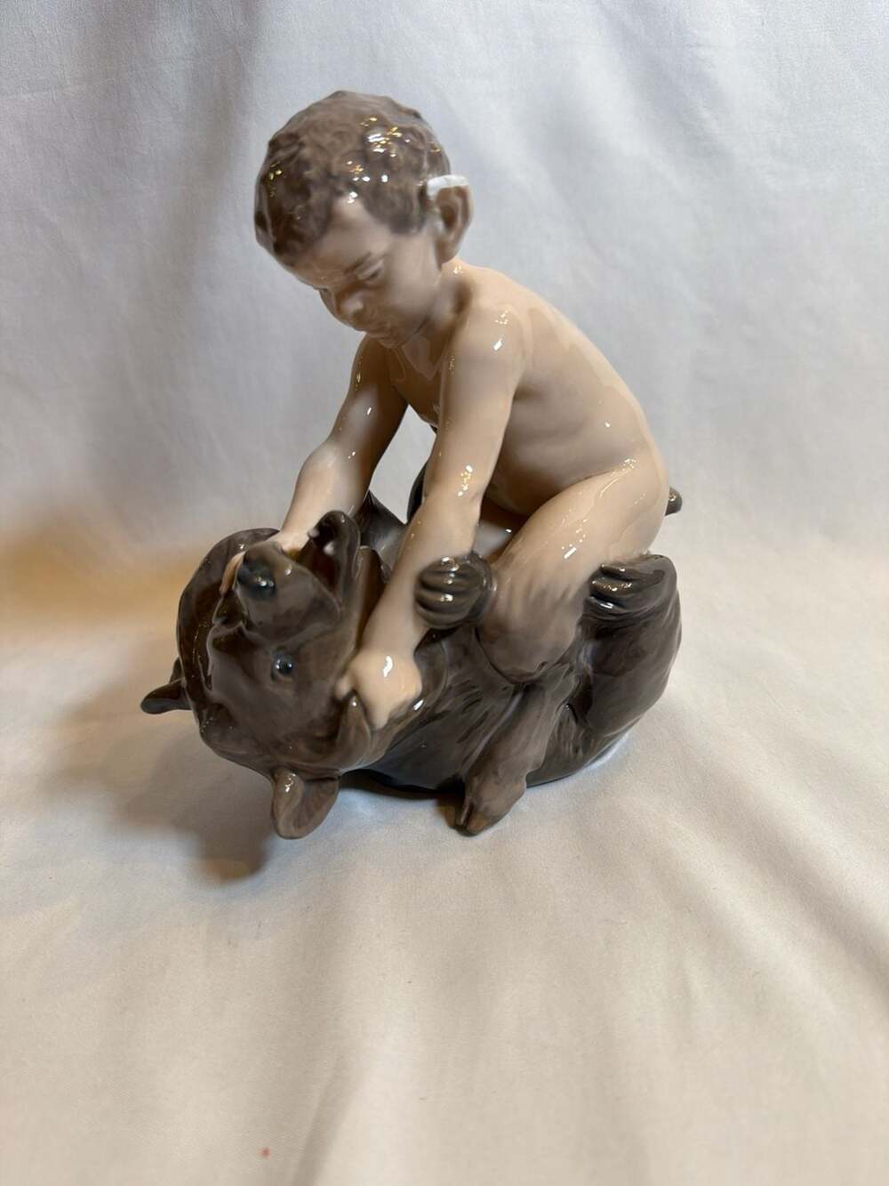 Royal Copenhagen Faun With Bear Porcelain Figurine #648